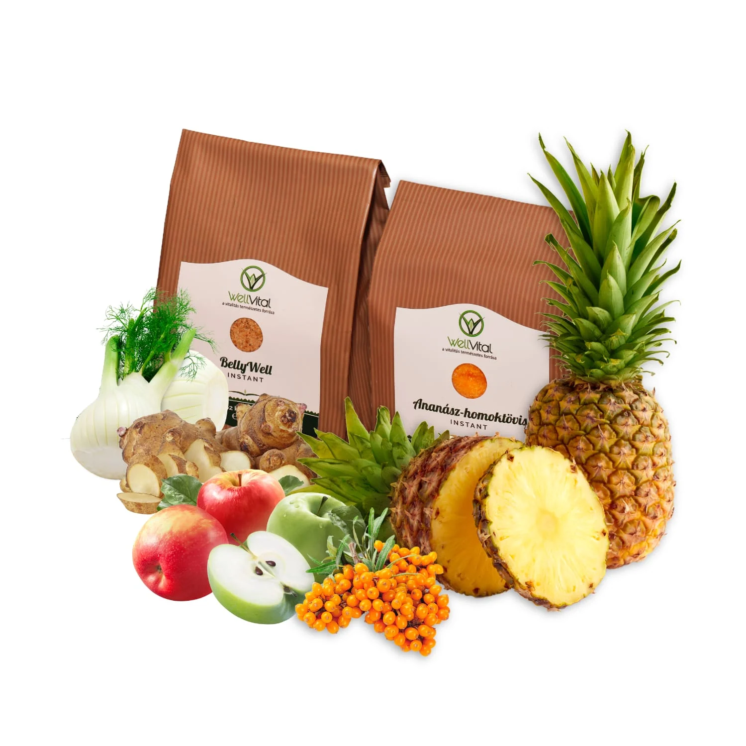 bellywell ananasz homoktovis instant duo csomag wellvital shop - WellVital