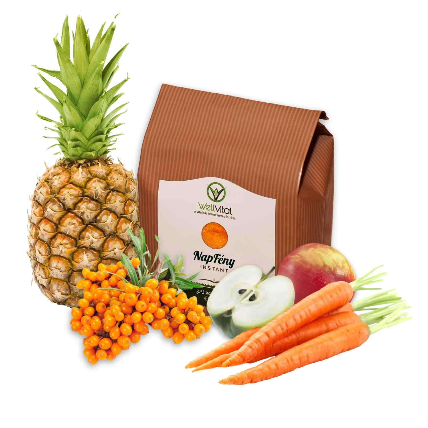 Napfeny instant gyumolcs kristaly zoldseg kristaly szuperkoncentratum shop - WellVital